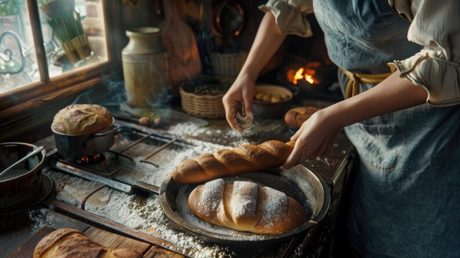 [freepicdownloader.com]-person-apron-making-bread-their-stove-medium