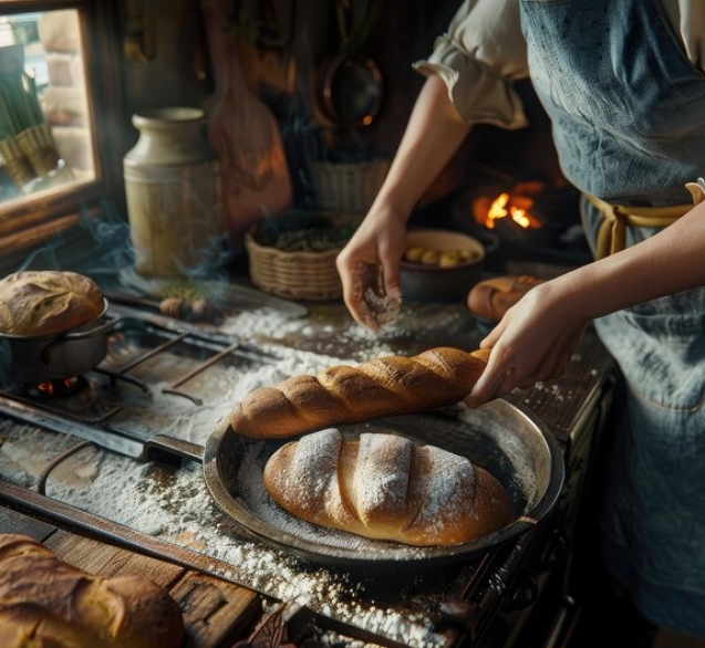 [freepicdownloader.com]-person-apron-making-bread-their-stove-medium